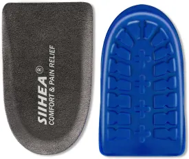 1/2 inch Heel Pads Cushions for Shock Absorption, Heel Lifts Inserts Supports for Plantar Fasciitis, Spur Relief, Shoe Lifts Cups for Achilles Tendonitis, Height Increase (Large)
