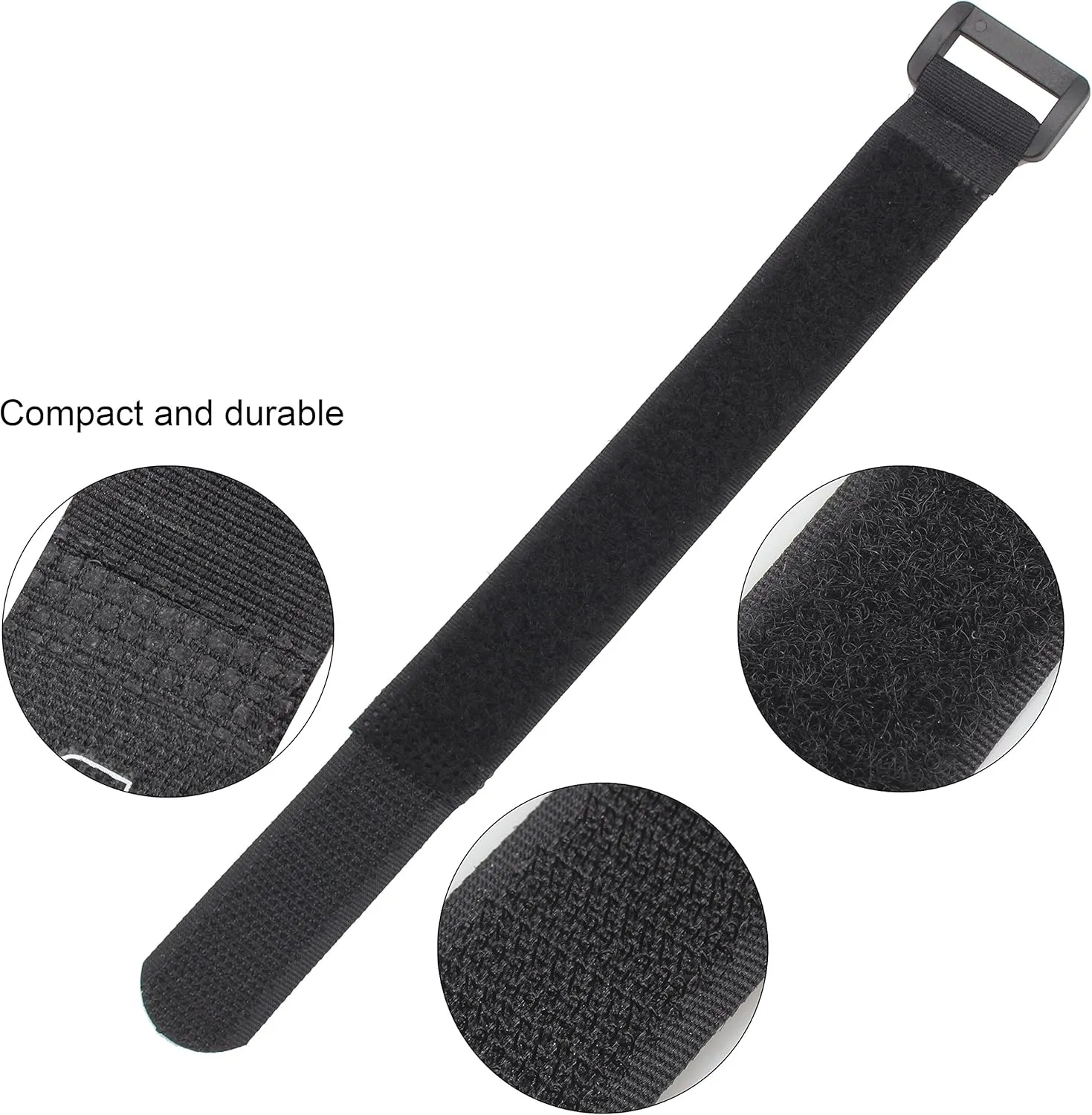 12 Pack 1 x 24 Inches Hook and Loop Reusable Fastening Cable Tie Down Straps by Wisdompro - Reusable, Durable Functional Cinch Strap to Keep Your Home, Office, Workspace from Tangled Messes of Cords