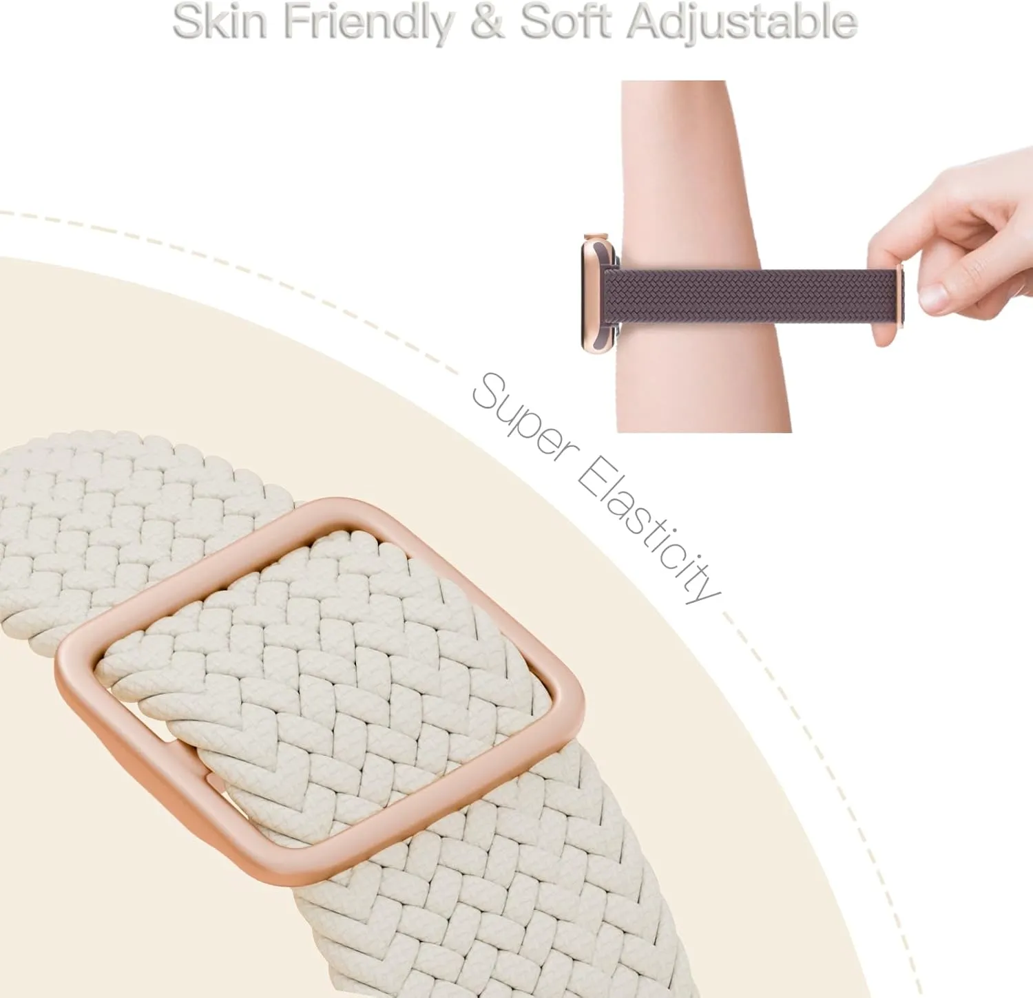 4 Pack Slim Braided Stretchy Bands Compatible with Apple Watch Band 38mm 42mm 40mm 44mm 41mm 45mm 46mm 49mm Women Men, Solo Loop Nylon Thin Strap for iWatch Series 10 9 8 7 SE 6 5 4 3 2 1 Ultra