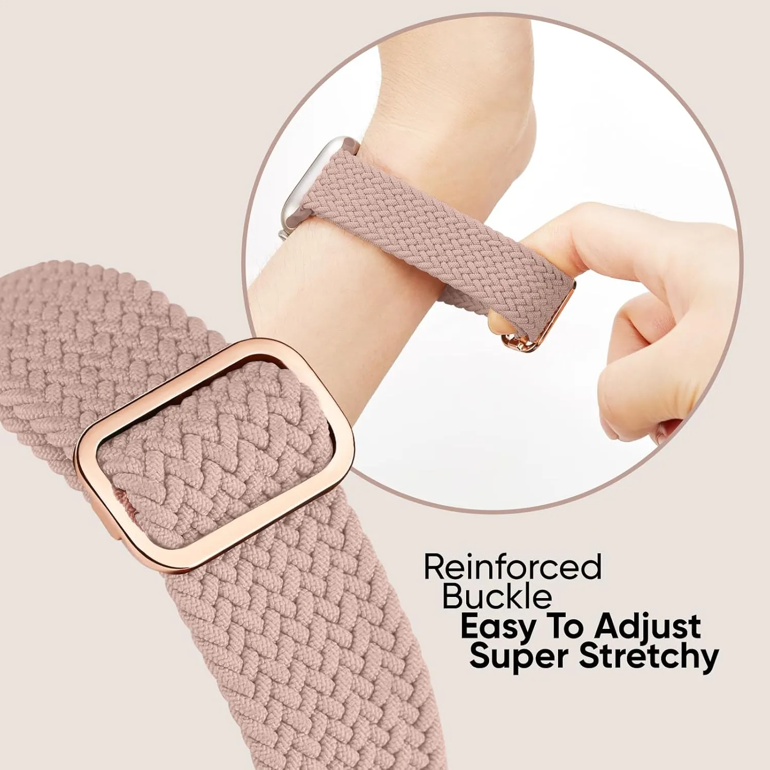 6 Pack Braided Stretchy Bands Compatible with Apple Watch Band 38mm 40mm 41mm 42mm 44mm 45mm 46mm 49mm Women Men, Adjustable Nylon Solo Loop Elastic Straps for iWatch Series 10 9 8 7 6 5 4 3 SE Ultra