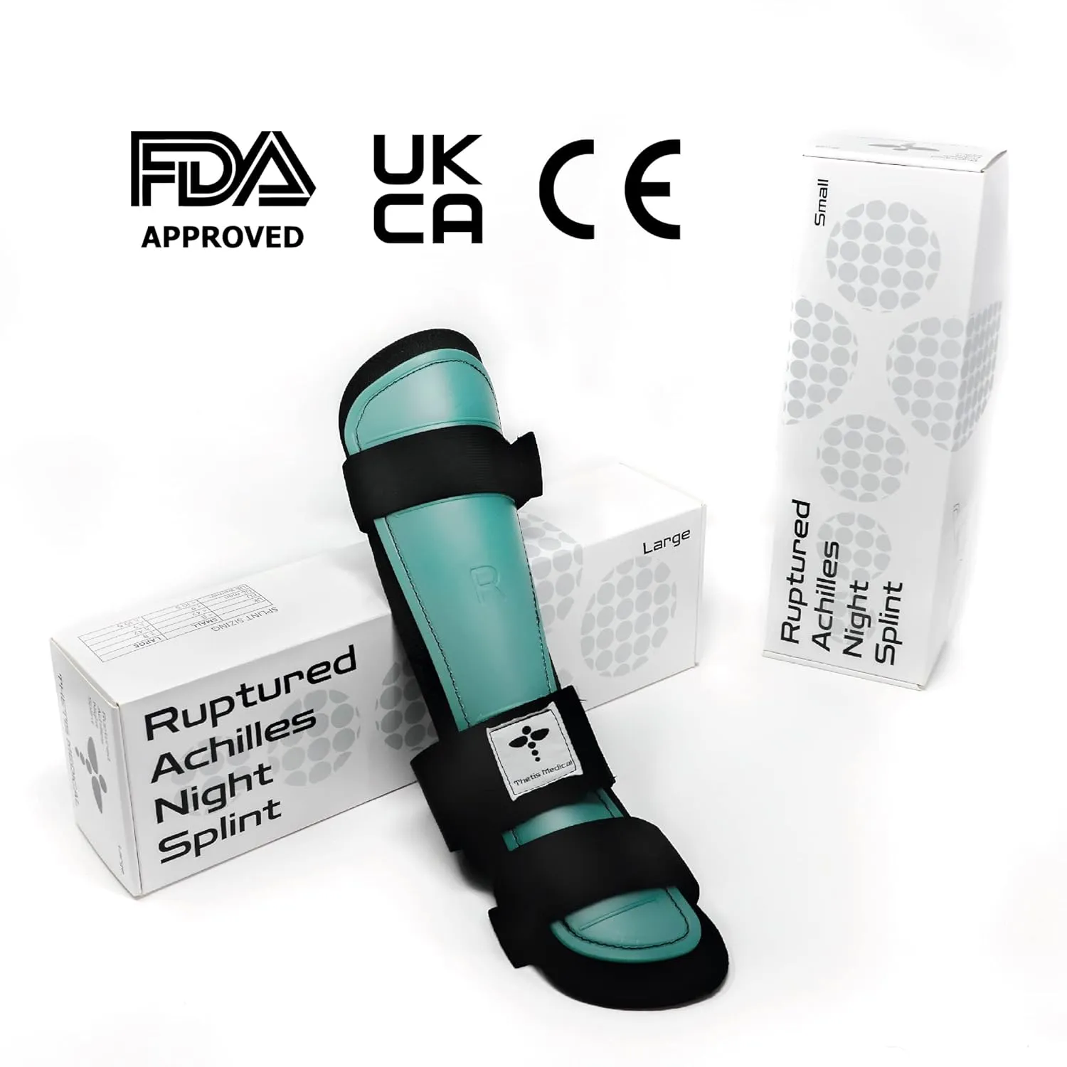 Achilles Tendon RUPTURE Night Splint, ONLY for COMPLETE Achilles tear - BEFORE PURCHASE: 1. Select SIZE & SIDE 2. Check with MEDICAL PROFESSIONAL (Large, Right)