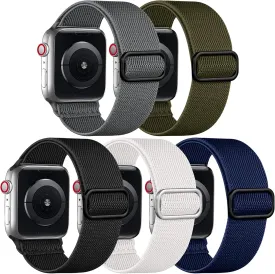 Adorve Stretchy Band Compatible with Apple Watch Band Ultra 2 49mm 46mm 45mm 44mm 42mm 38mm 40mm 41mm Men Women, Soft Nylon Elastic Braided Strap for iWatch Bands Series 10/SE/9/8/7/6/5/4/3/2/1