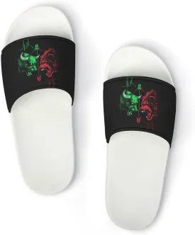Bear Bull Stock Market Trading Slippers Shower Slipper In-Door Slipper Quick Drying Non-Slip Bathroom Pool Woman Man PVC