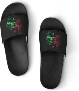 Bear Bull Stock Market Trading Slippers Shower Slipper In-Door Slipper Quick Drying Non-Slip Bathroom Pool Woman Man PVC
