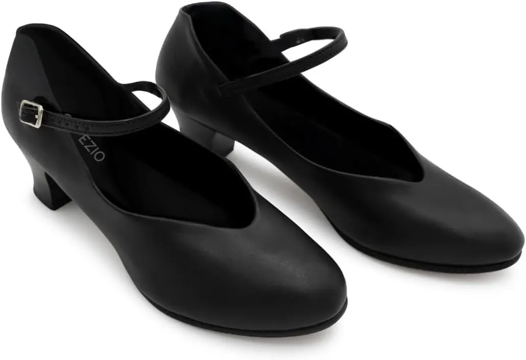 Capezio Women's Jr. Footlight Character Shoe,Black,9 W US