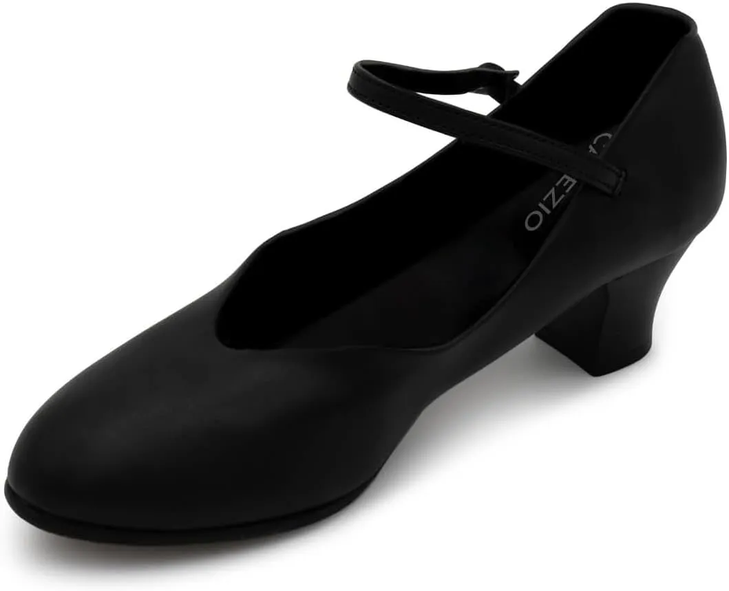 Capezio Women's Jr. Footlight Character Shoe,Black,9 W US
