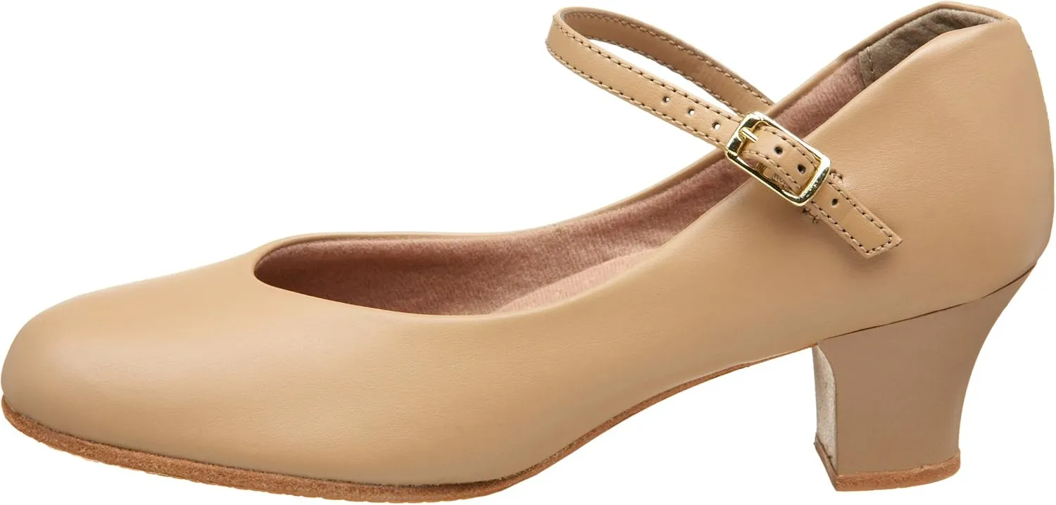 Capezio Women's Jr. Footlight Character Shoe,Caramel,7 W US