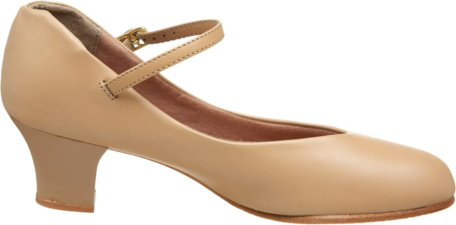 Capezio Women's Jr. Footlight Character Shoe,Caramel,7 W US