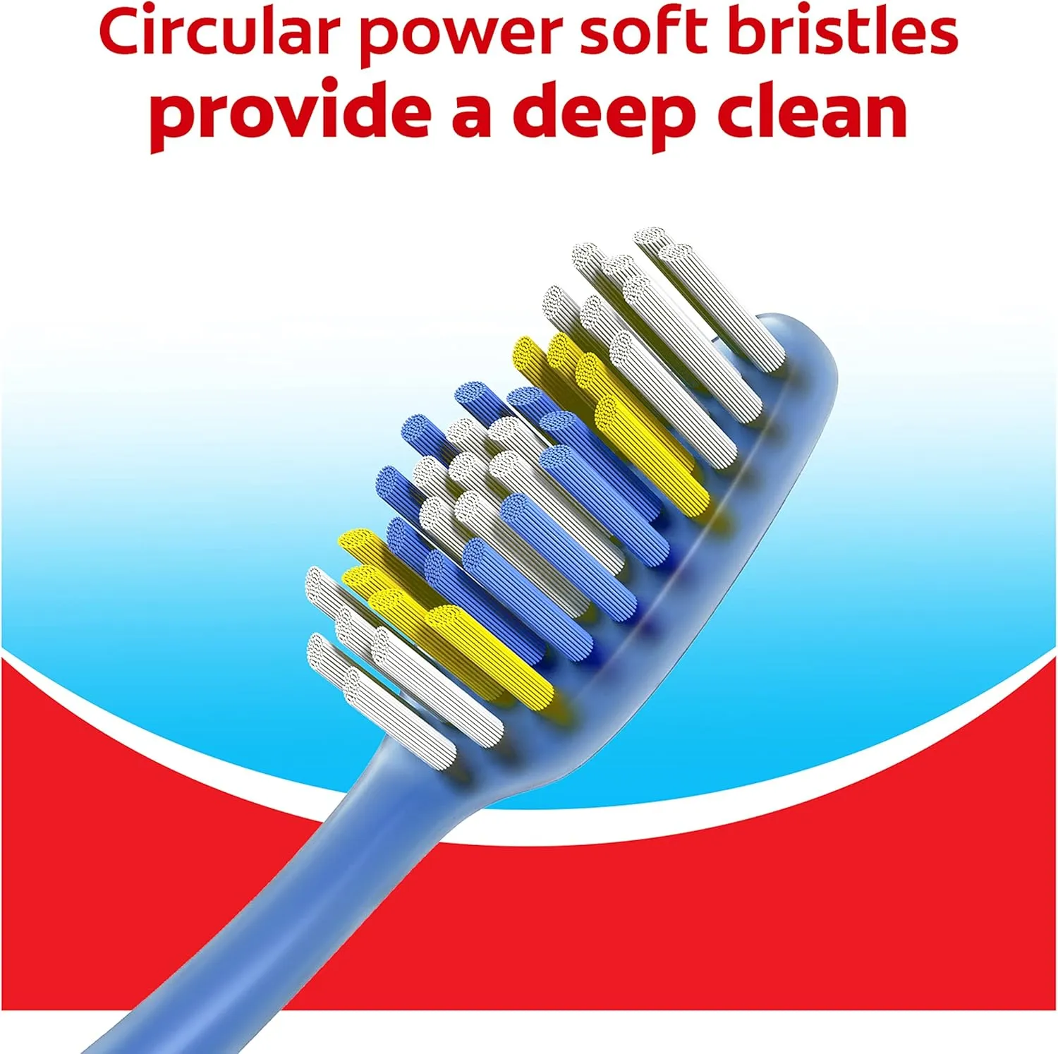 Colgate Extra Clean Toothbrush, Soft Toothbrush for Adults Packaging May Vary, 6 Count