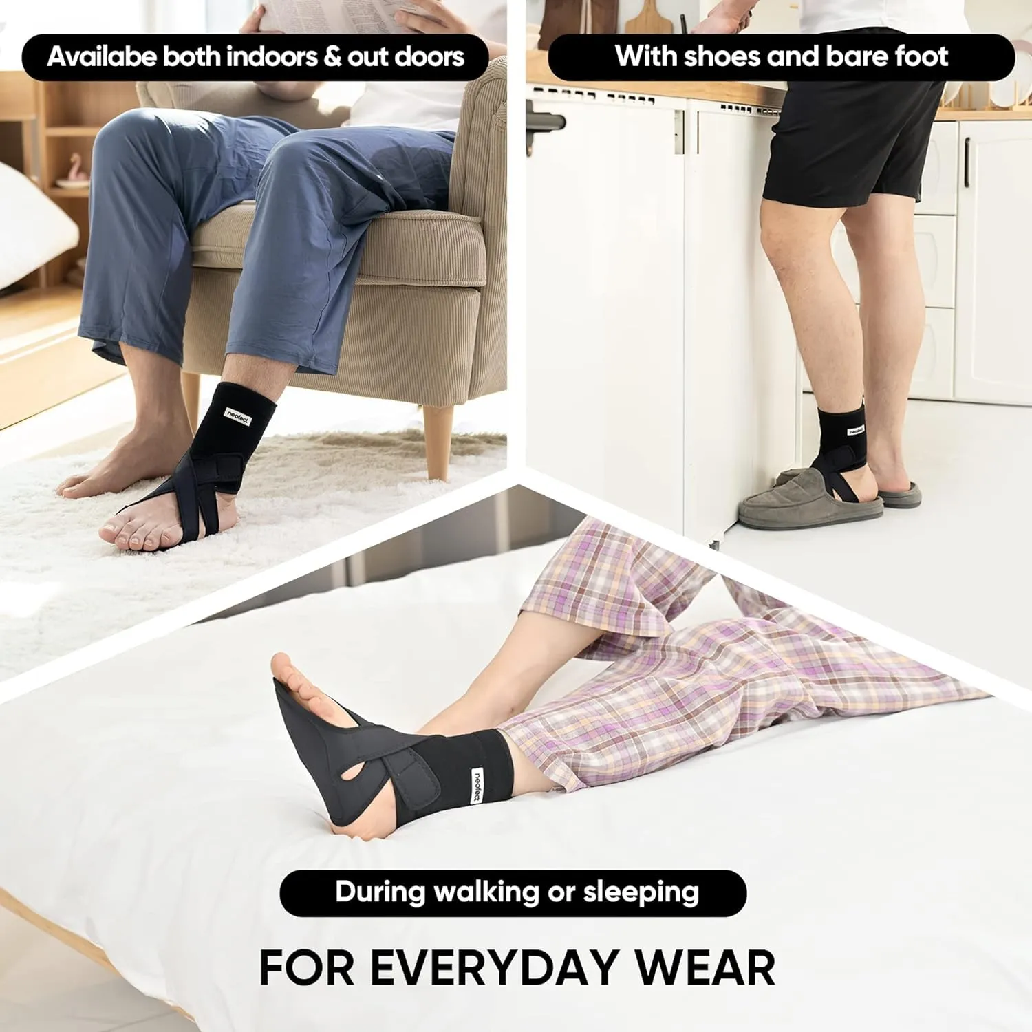 Drop Foot Brace - Adjustable AFO Ankle Brace for Walking & Stroke Recovery, Breathable Material for Ankle and Foot Support, Comfortable Design (Medium/Right)
