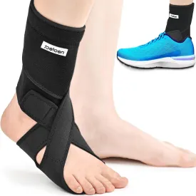 Drop Foot Brace - Adjustable AFO Ankle Brace for Walking & Stroke Recovery, Breathable Material for Ankle and Foot Support, Comfortable Design (Medium/Right)