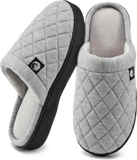 Ecetana Women's & Men's Memory Foam Bedroom Slippers - Comfortable Fuzzy Indoor/Outdoor House Shoes