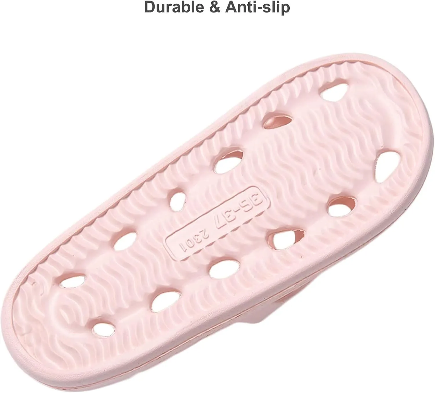 FINLEEO Shower Shoes for Women Men, Comfortable Quick Drying Non-Slip Pool Beach Bathroom Travel Slippers, Lightweight House Slippers