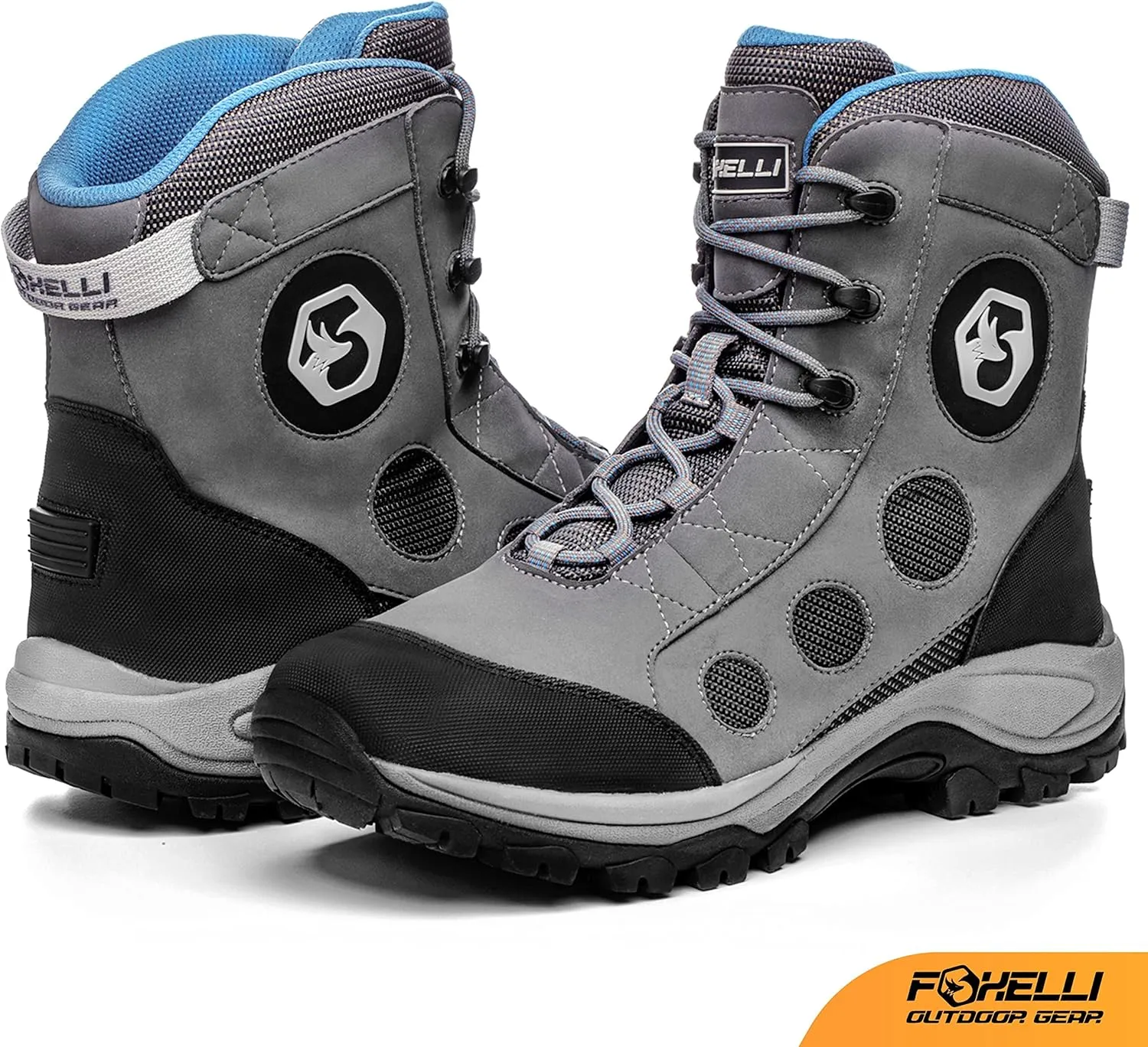 Foxelli Wading Boots  Lightweight Fly Fishing Boots for Men, Rubber Sole Wading Shoes