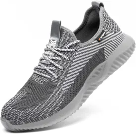 Furuian Steel Toe Shoes for Men Women Comfortable Non Slip Men's Safety Steel Toe Sneakers Industrial Warehouse Contstruction Work Shoes for Men