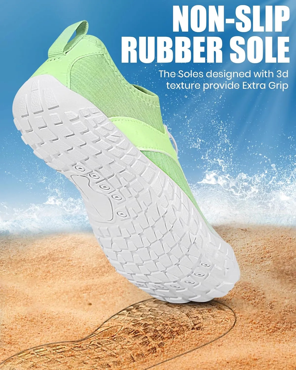 Hike Barefoot Water Shoes Women Men, Newly Water-Drops Pattern Pro Minimalist Shoe Quick Dry Wide Toe Breathable & Non-Slip for Hiking Beach Aqua Surf Swim