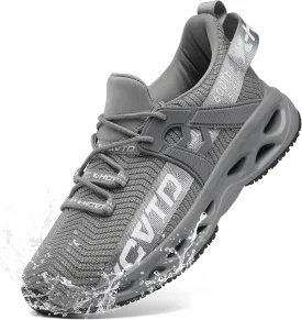 KCVTD Steel Toe Shoes for Men Safety Work Shoes Women Indestructible Steel Toe Sneakers Puncture Proof Slip Resistant Construction Shoe