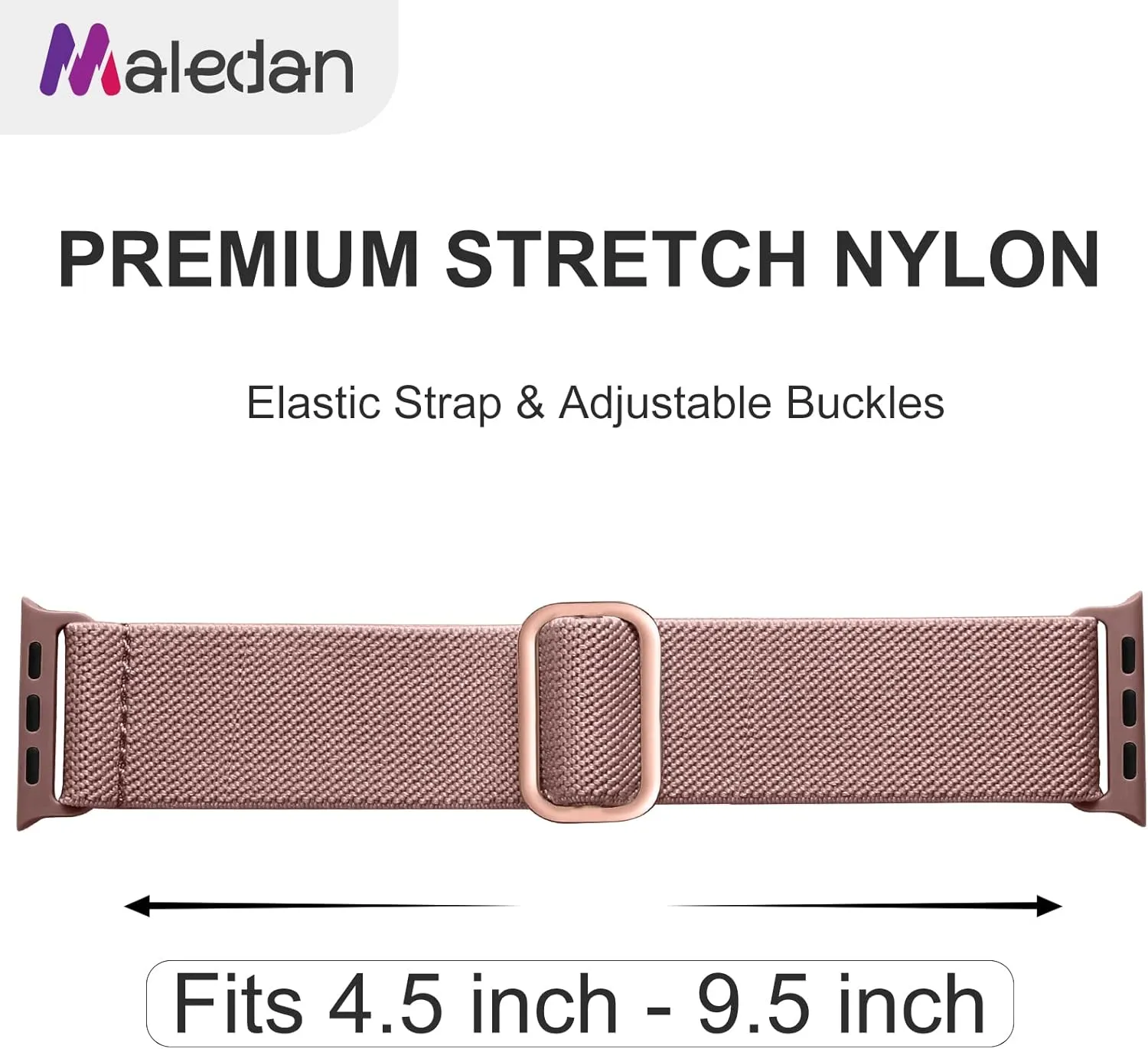 Maledan 10 Pack Stretchy Solo Loop Compatible with Apple Watch Band 40mm 38mm 41mm 42mm 44mm 45mm 46mm 49mm Women Men,Soft Nylon Elastic Strap Wristband for iWatch Series 10 9 8 7 6 5 4 3 2 1 SE Ultra