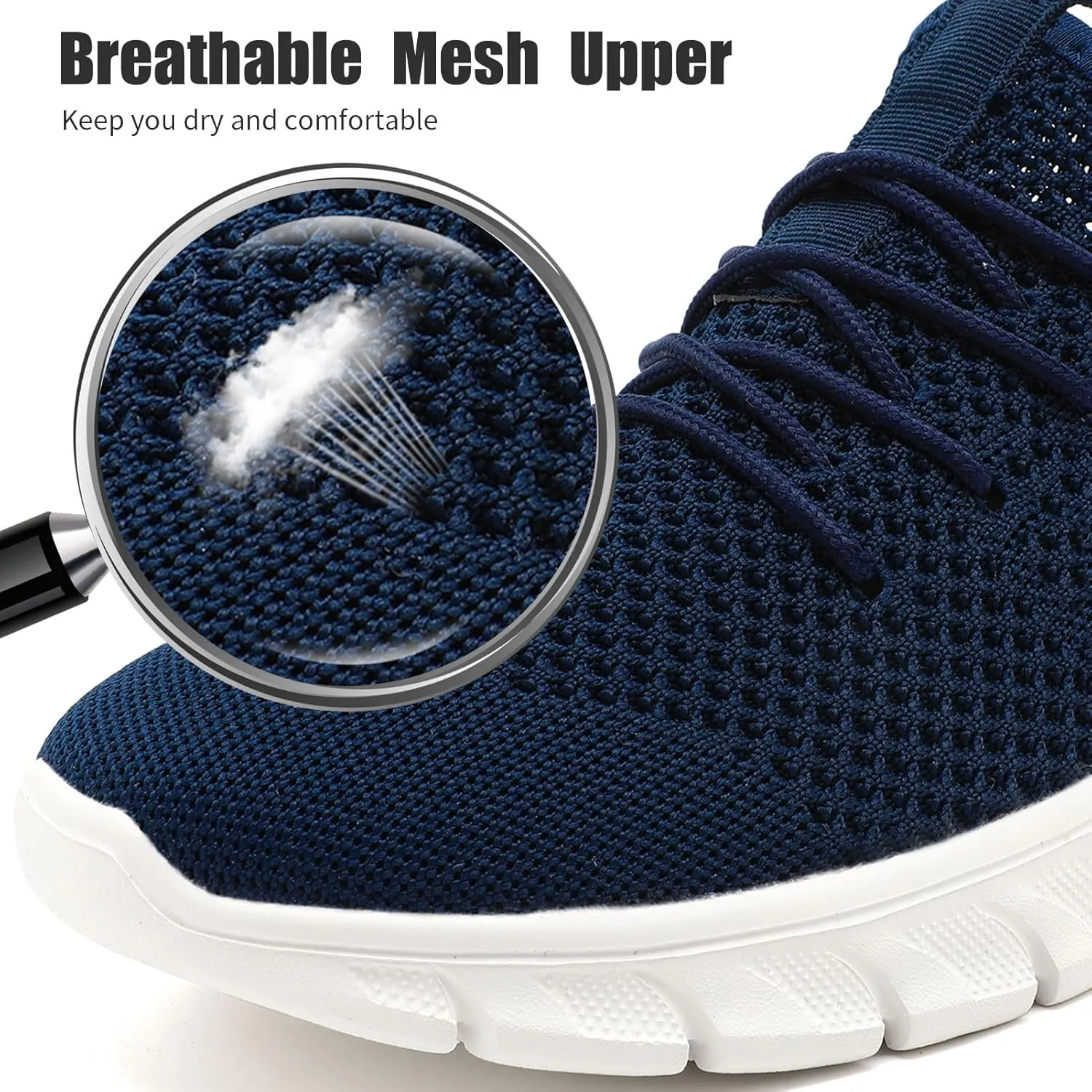 Mens Running Shoes Slip On Tennis Walking Sneakers Workout Athletic Lightweight Casual Sport Shoes