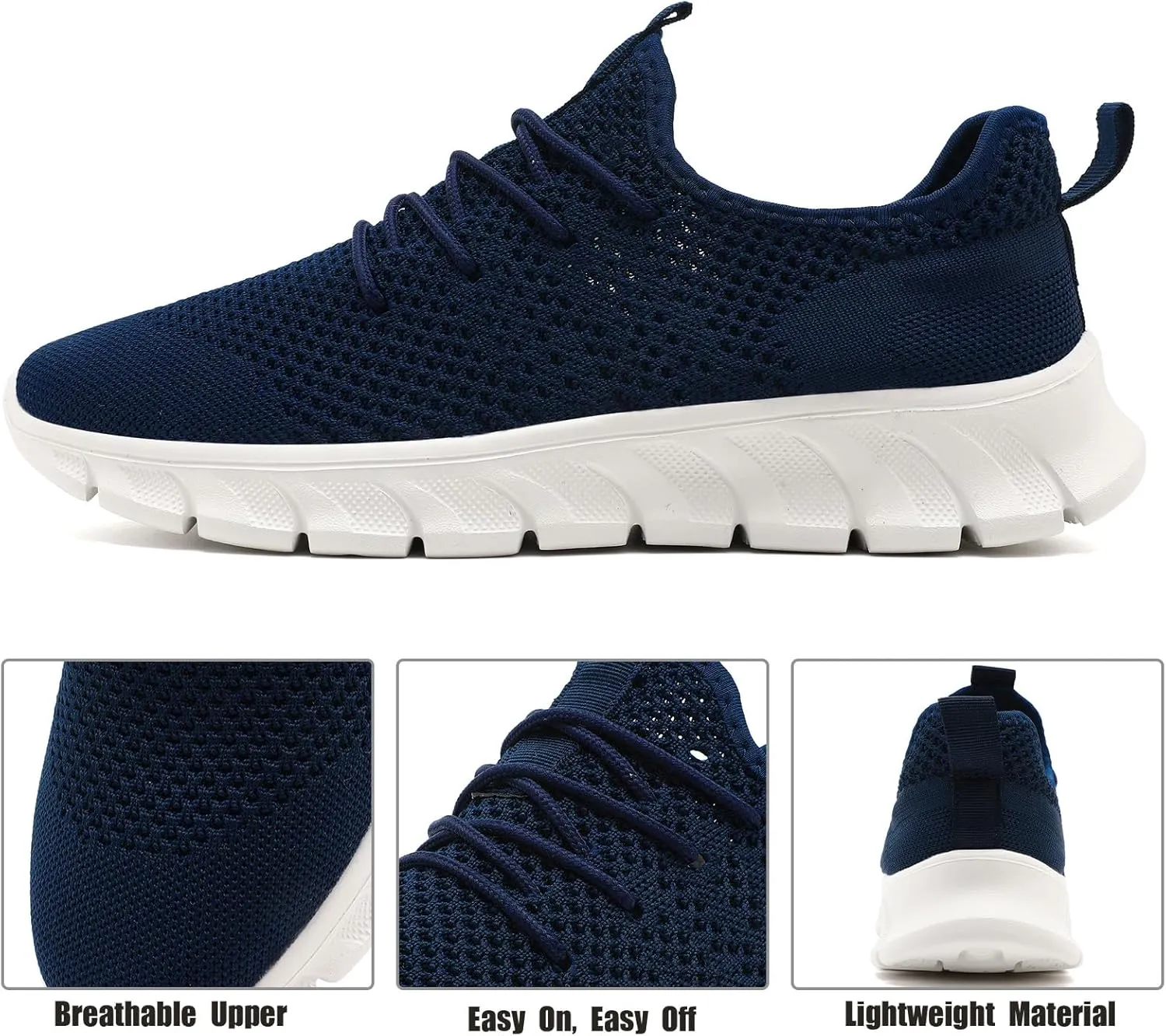 Mens Running Shoes Slip On Tennis Walking Sneakers Workout Athletic Lightweight Casual Sport Shoes