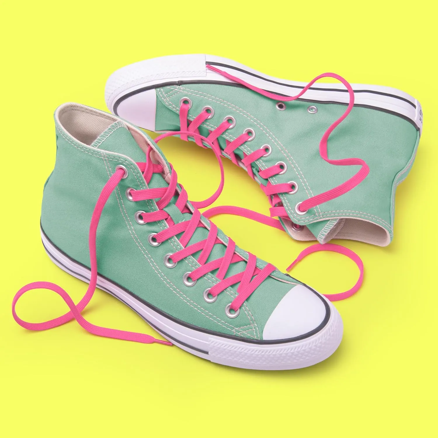 Miscly Flat Shoe Laces for Sneakers, Multiple Lengths and Colors Available