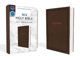 NIV, Holy Bible, Soft Touch Edition, Leathersoft, Brown, Comfort Print Imitation Leather  August 21, 2018