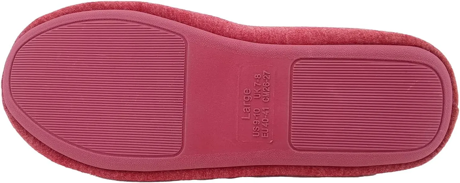 ofoot Women's Memory Foam Cotton House Slippers for Summer - Comfortable,Washable Indoor Bedroom Shoes with Non-Slip Rubber Outsoles
