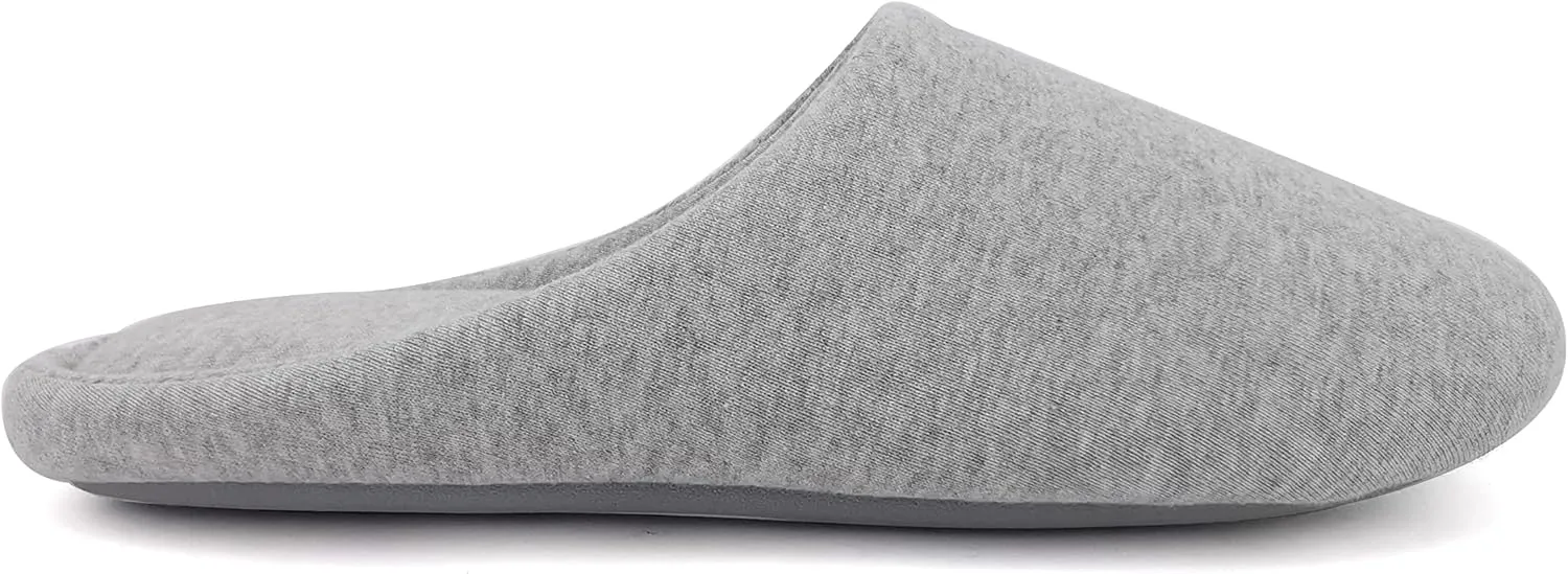 ofoot Women's Memory Foam Cotton House Slippers for Summer - Comfortable,Washable Indoor Bedroom Shoes with Non-Slip Rubber Outsoles