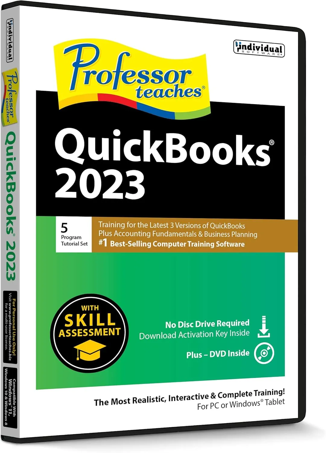 Professor Teaches QuickBooks 2023 Tutorial Set - Interactive Training for Intuits Quickbooks versions 2023, 2022 and 2021, Accounting Fundamentals and Business planning