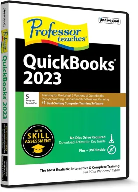 Professor Teaches QuickBooks 2023 Tutorial Set - Interactive Training for Intuits Quickbooks versions 2023, 2022 and 2021, Accounting Fundamentals and Business planning