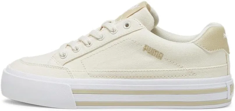 PUMA Women's Court Classic Vulc Shoes, Alpine Snow-Toasted Almond-White, 5.5