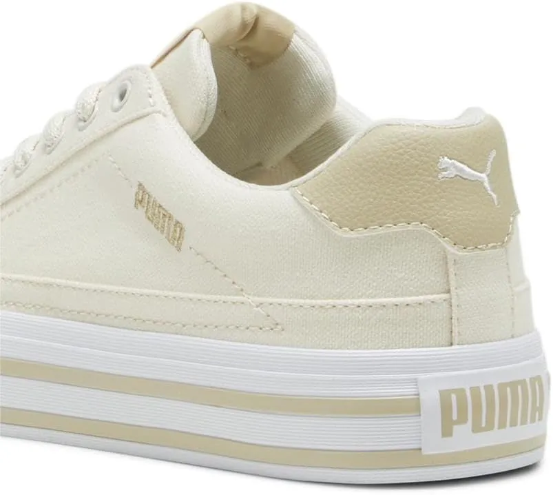 PUMA Women's Court Classic Vulc Shoes, Alpine Snow-Toasted Almond-White, 5.5