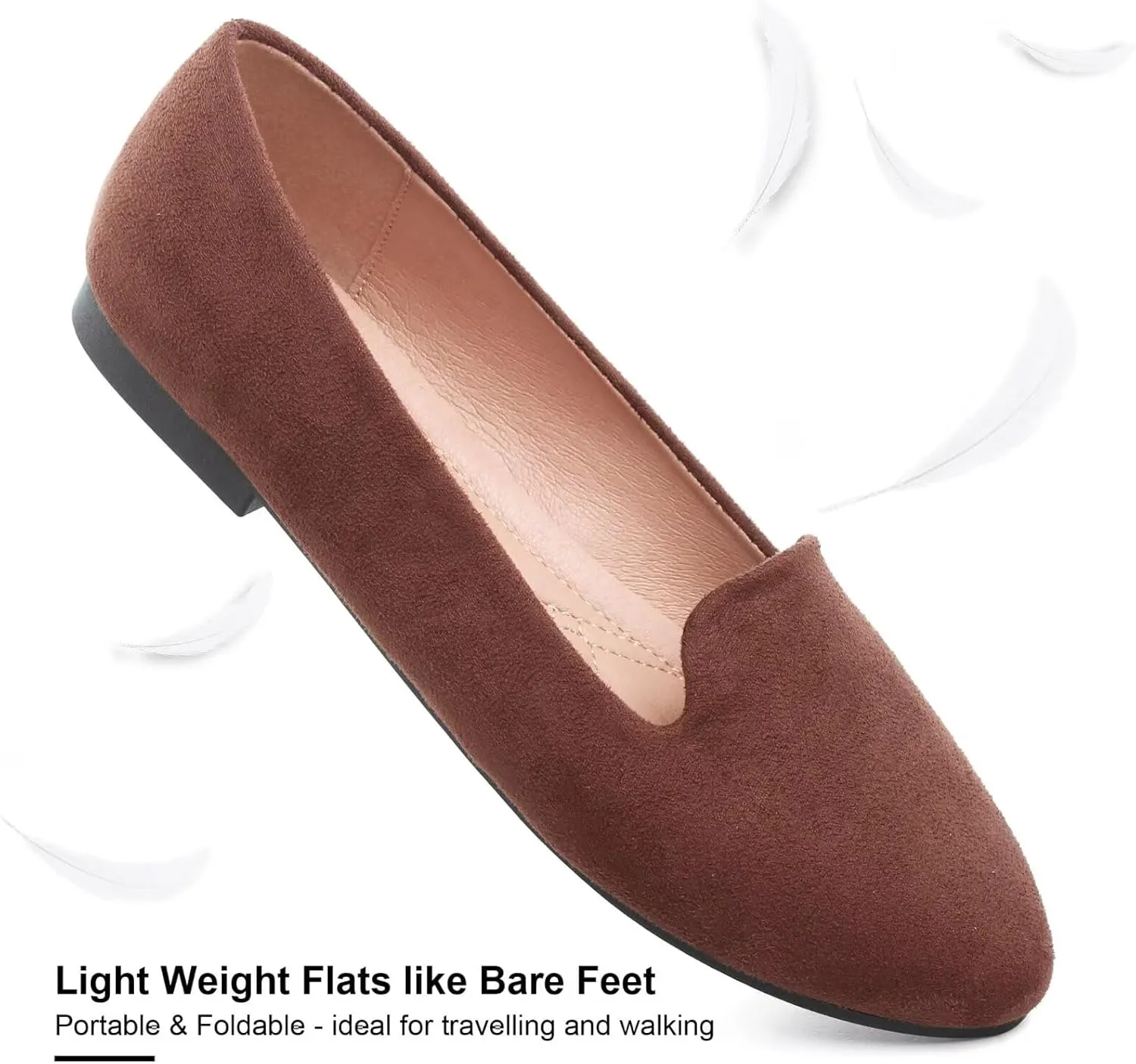 SAILING LU Women Round Toe Flats Comfortable Fashion Ballet Flat Shoes for Women Dressy Slip-ons Loafers