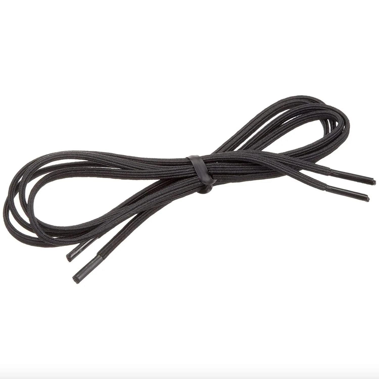 Sammons Preston Tylastic Shoelaces, Black, 36" Long x 5/16" Wide, Two Pairs of Strong Elastic No Tie Thick Shoe Laces Create Easy Slip-On Shoes, High Performance Laces for Men, Women, Kids, & Seniors