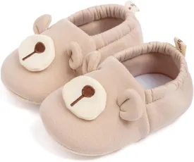 Sawimlgy Newborn Infant Baby Boys Girls Cute Cartoon Slipper Soft Non Skid Sole Slip On House Animal Indoor Sock Shoes Crib Moccasins for New Walkers