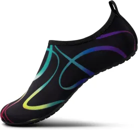 SEEKWAY Water Shoes Women Men Adult Quick-Dry Aqua Socks Barefoot Non Slip for Beach Swim River Pool Lake surf Black SK002(U)