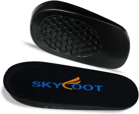 Skyfoot Orthopedic Heel Lift Inserts, Shock Absorption and Cushioning Height Increase Insoles for Achilles Tendonitis Relief, Heel Spurs, Heel Pain and Plantar Fasciitis (L,0.4" Height Harder Version)