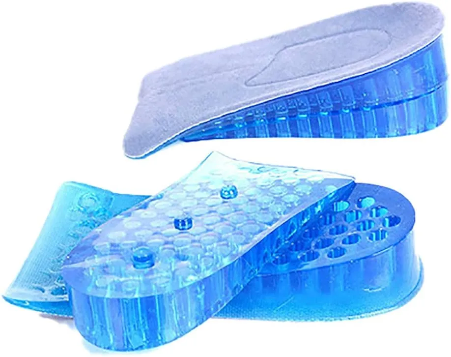 Soft Gel Silicone Height Increase Insole Invisible Heel Lifting Shoe Inserts Pads