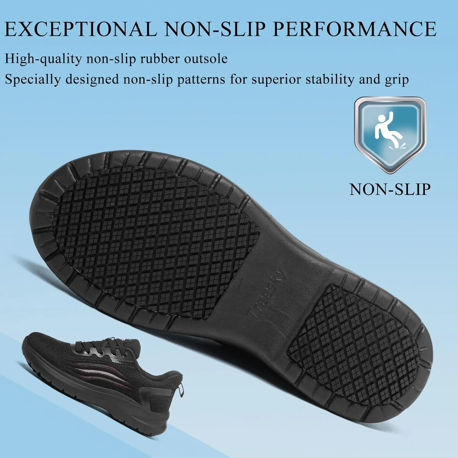 Treesky Non-Slip Shoes for Women in Food Service - Lightweight, Comfortable, Suitable for Restaurant and Crew Work