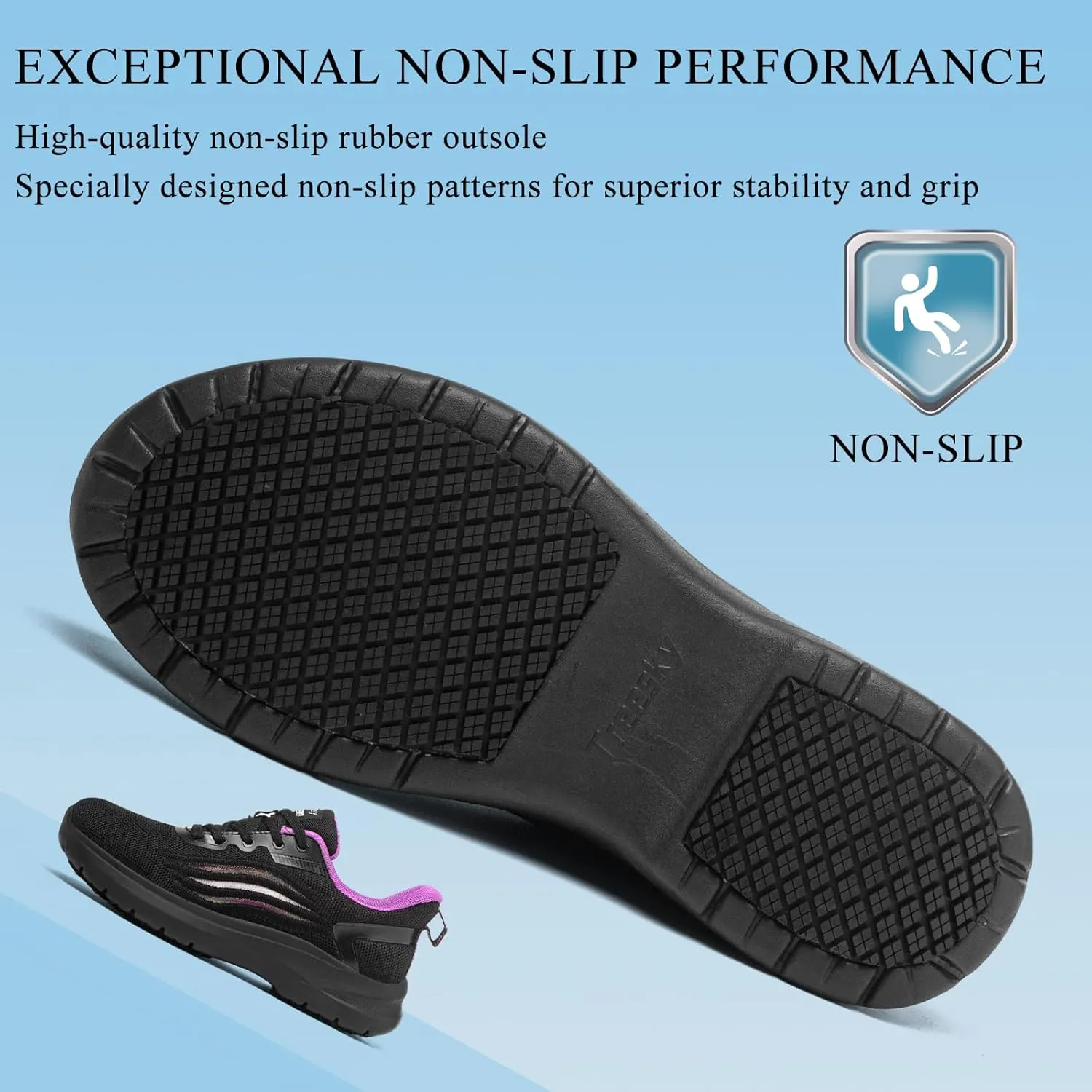 Treesky Non-Slip Shoes for Women in Food Service - Lightweight, Comfortable, Suitable for Restaurant and Crew Work