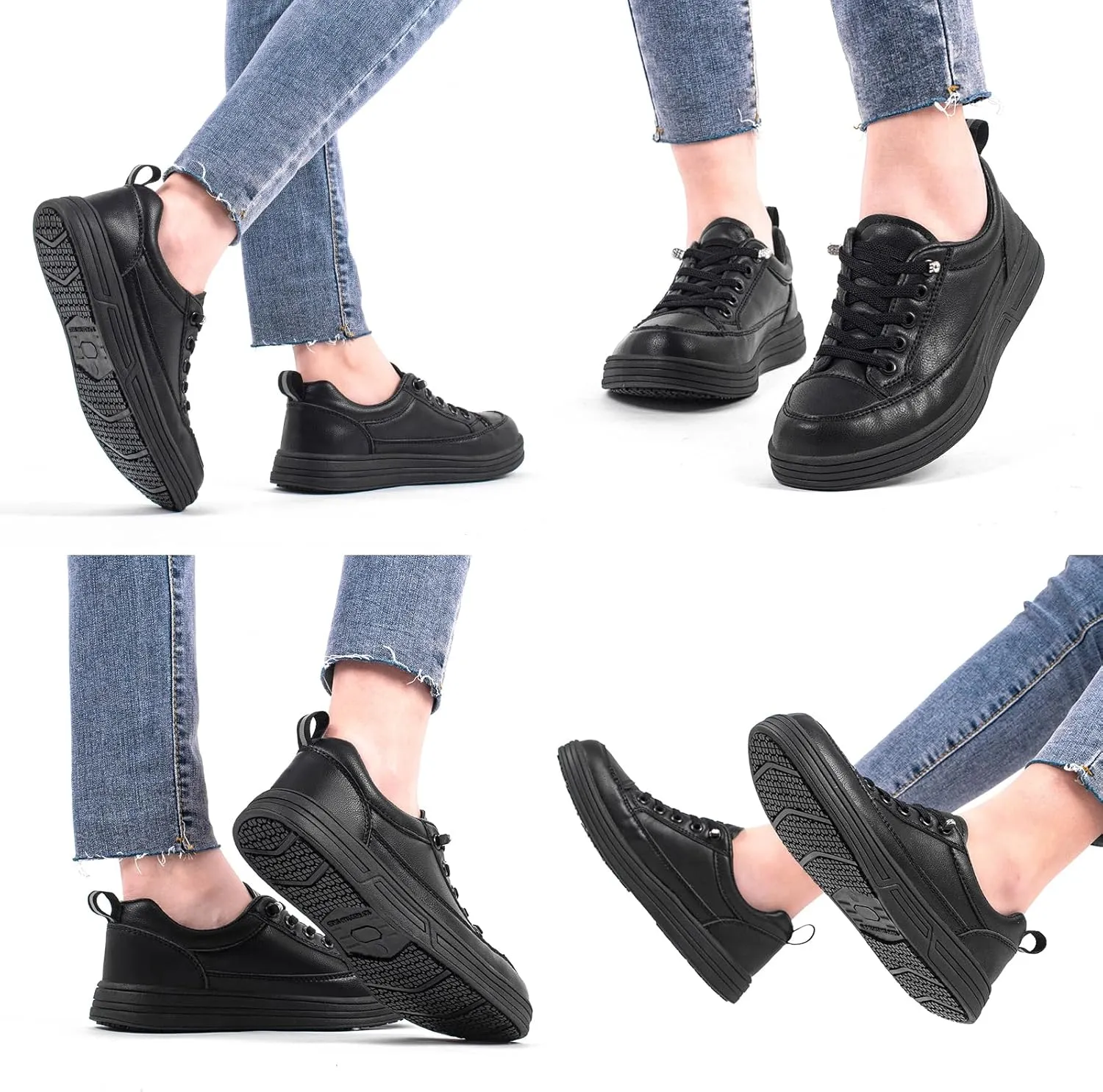Treesky Non-Slip Shoes for Women - Waterproof, Lightweight, Comfortable, Stable, Suitable for Food Service, Nursing, and Crew Work.