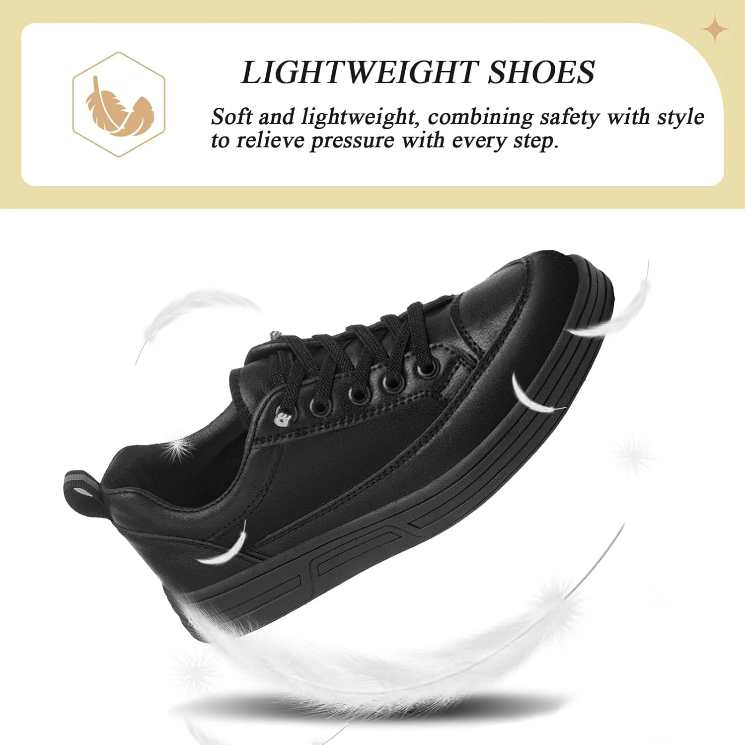 Treesky Non-Slip Shoes for Women - Waterproof, Lightweight, Comfortable, Stable, Suitable for Food Service, Nursing, and Crew Work.