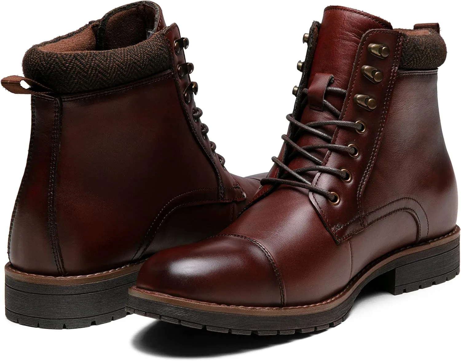 Vostey Mens Boots Motorcycle Casual Boots For Men Zipper Fashion Chukka Boot Mens