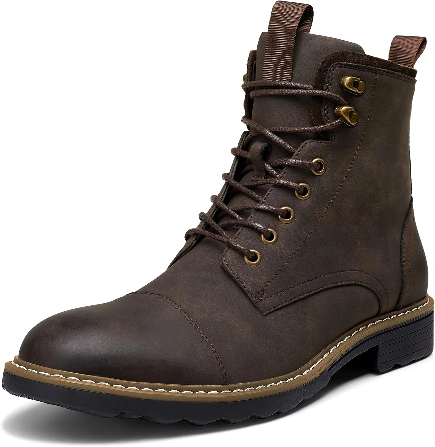 Vostey Mens Boots Motorcycle Casual Boots For Men Zipper Fashion Chukka Boot Mens