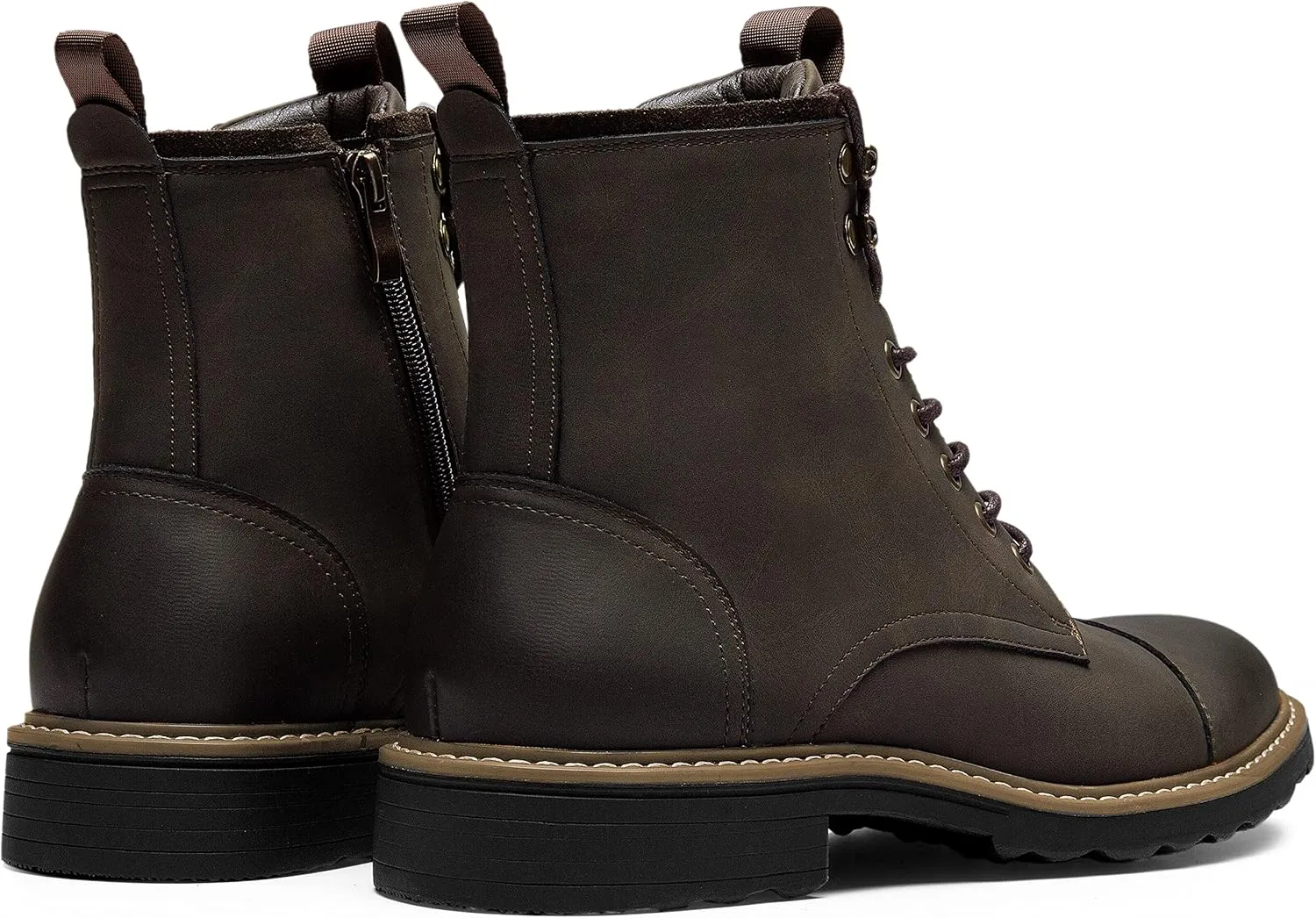 Vostey Mens Boots Motorcycle Casual Boots For Men Zipper Fashion Chukka Boot Mens