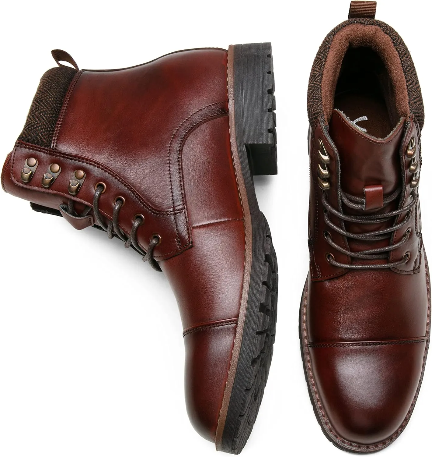 Vostey Mens Boots Motorcycle Casual Boots For Men Zipper Fashion Chukka Boot Mens