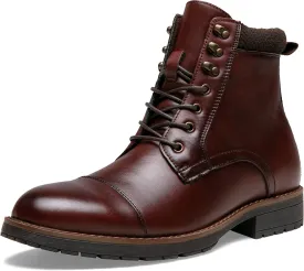 Vostey Mens Boots Motorcycle Casual Boots For Men Zipper Fashion Chukka Boot Mens