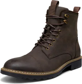 Vostey Mens Boots Motorcycle Casual Boots For Men Zipper Fashion Chukka Boot Mens
